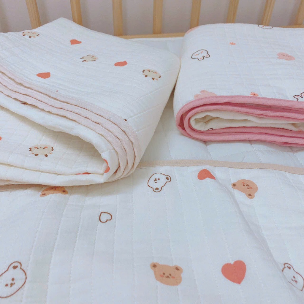 Chăn bo viền cao cấp Joonee chất liệu xô 3 lớp cao cấp đủ không bí nóng