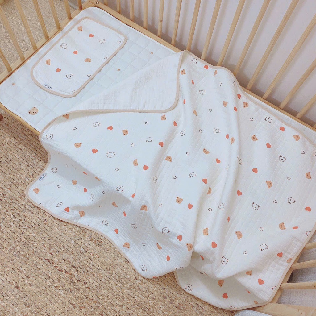 Chăn bo viền cao cấp Joonee chất liệu xô 3 lớp cao cấp đủ không bí nóng