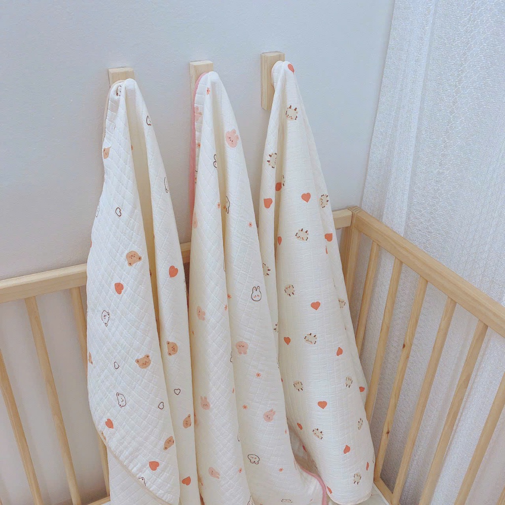 Chăn bo viền cao cấp Joonee chất liệu xô 3 lớp cao cấp đủ không bí nóng