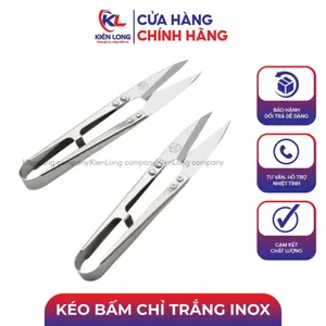 KÉO BẤM CHỈ TRẮNG INOX PIN XỊN 100 %, 1 vỉ 12 cây, không ghỉ, tốt, bền và chắc chắn