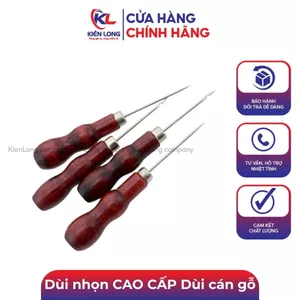 Dùi nhọn CAO CẤP Dùi cán gỗ hồ lô tạo lỗ trên da, vải, làm lỗ đóng cúc nhựa, làm lỗ bấm ore