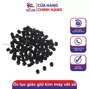 Bộ 10 ốc lục giác giữ kim máy vắt sổ, trần đè công nghiệp (1.5mm/1.6mm), phụ kiện ngành may