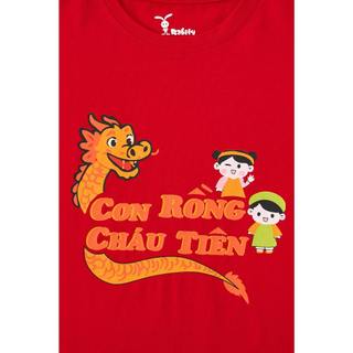 [Form rộng lùi 1 size] Áo thun tay ngắn Con Rồng Cháu Tiên bé trai, bé gái Rabity 900.901