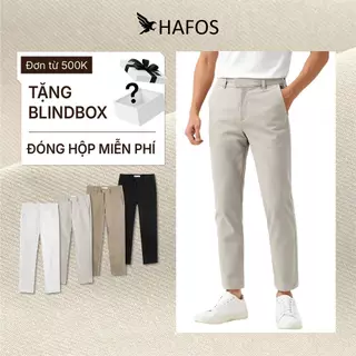 Quần Smart Kaki HAFOS Form Slim Fit, quần dài kaki nam Vải Dày Dặn, Mềm Mát Dễ Mặc