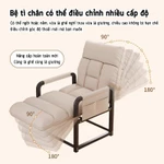 NOVUS Ghế Sofa Thư Giãn Lười Đa Năng - Ghế Bành Văn Phòng/Gia Đình Có Túi Lưu Trữ Bên Hông, Tựa Lưng Điều Chỉnh 5 Cấp Độ — ảnh 3