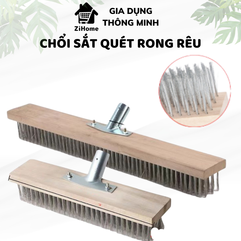 Chổi sắt cầm tay không rỉ chà rửa vệ sinh rong rêu ( không tay cầm ) ố ...