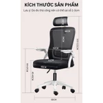Ghế văn phòng, ghế công thái học lưng lưới, kê tay điều chỉnh và đệm lưng kép hỗ trợ giảm đau cột sống GVP021 — ảnh 7