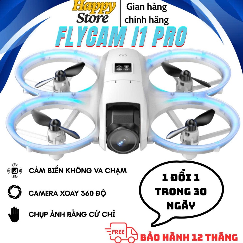 Flycam I1 Max gập gọn , camera 4K, nhào lộn, điều khiển qua điện thoại ...