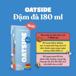 Thùng 24 Hộp Sữa Yến Mạch Oatside Deluxe Đậm Đà - 24*180ml | Thuần Chay – Béo Mịn