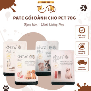 Pate Hỗn Hợp King's Pet Thức Ăn Chó Mèo 70G Lốc 12 Gói