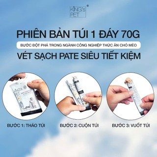 Pate Hỗn Hợp King's Pet Thức Ăn Chó Mèo 70G Lốc 12 Gói