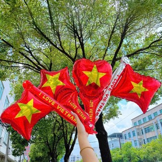 Set 3 Bóng Cầm Tay Cờ Đỏ Sao Vàng Chữ I LOVE VIETNAM Siêu Hot Mừng Quốc Khánh 2/9, Diễu Hành, Concert Yêu Nước { H }