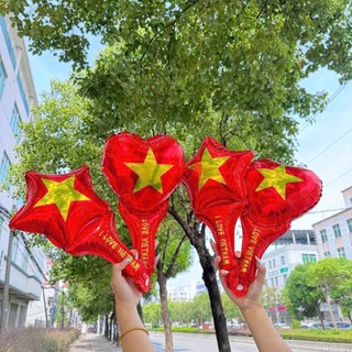 Set 3 Bóng Cầm Tay Cờ Đỏ Sao Vàng Chữ I LOVE VIETNAM Siêu Hot Mừng Quốc Khánh 2/9, Diễu Hành, Concert Yêu Nước { H }