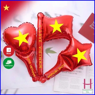 Set 3 Bóng Cầm Tay Cờ Đỏ Sao Vàng Chữ I LOVE VIETNAM Siêu Hot Mừng Quốc Khánh 2/9, Diễu Hành, Concert Yêu Nước { H }