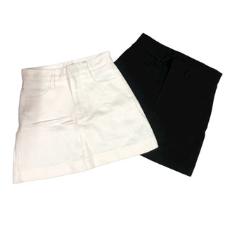 Váy chữ A mini skirt 2 lớp váy chấm bi dây khóa kéo bên hông Lolalalo