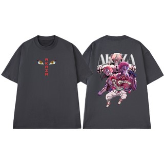Áo Thun Tay Lỡ Demon Slayer Thượng Huyền Tam Akaza Chất Vải Cotton 100 Cao Thoáng Mát NGỐ TEE