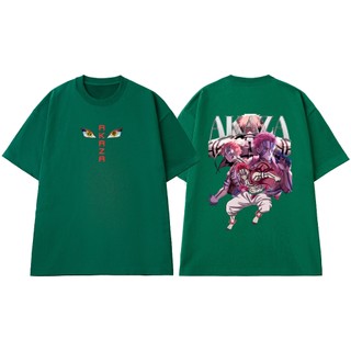 Áo Thun Tay Lỡ Demon Slayer Thượng Huyền Tam Akaza Chất Vải Cotton 100 Cao Thoáng Mát NGỐ TEE