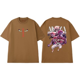 Áo Thun Tay Lỡ Demon Slayer Thượng Huyền Tam Akaza Chất Vải Cotton 100 Cao Thoáng Mát NGỐ TEE