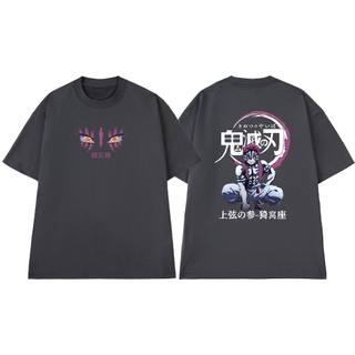 Áo Thun Anime Demon Slayer Thương Huyển Tam Akaza Arc Vô Hạn Thành Vải Cotton 100 Cao Cấp NGỐ TEE