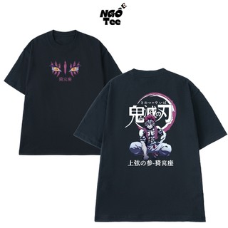 Áo Thun Anime Demon Slayer Thương Huyển Tam Akaza Arc Vô Hạn Thành Vải Cotton 100 Cao Cấp NGỐ TEE