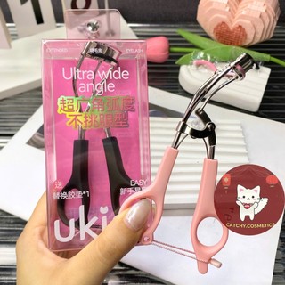 [UKISS] Kẹp Mi Ukiss Vỏ Hồng Đầu Kẹp Góc Rộng, Kèm Đệm Silicone  Thay Thế, 35g
