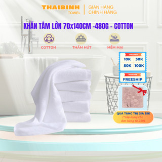 Khăn Tắm Khách Sạn xuất Nhật 70x140cm ( 480-500g)  THAI BINH TOWEL Cotton 100% Mềm Mại Siêu Thấm Hút Không Xù Bông KS6