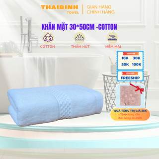 Khăn mặt nhà nghỉ khách sạn Thái Bình Towel  30x50cm cao cấp làm từ sợi cotton mềm mịn thấm hút tốt