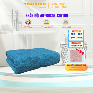 Khăn lau mặt, khăn quấn đầu lau tóc 30x50cm hoặc 40x80cm Thaibinh towel, 100% cotton, không phai màu, thấm hút nước