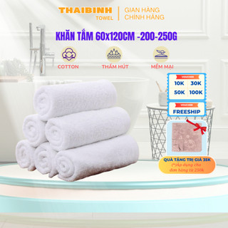 Khăn Tắm Nhà Nghỉ xuất Nhật 60x120cm THAI BINH TOWEL Cotton 100% Mềm Mại Siêu Thấm Hút Không Xù Bông KS4
