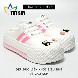Dép Nữ Đúc Liền Khối Siêu Nhẹ Gắn Sticker Đế Cao 5cm DUWA - Hàng Chính Hãng - SH551