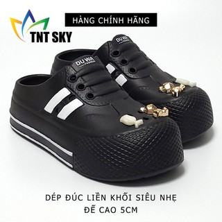 Dép Nữ Đúc Liền Khối Siêu Nhẹ Gắn Sticker Đế Cao 5cm DUWA - Hàng Chính Hãng - SH551