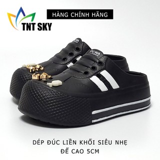 Dép Nữ Đúc Liền Khối Siêu Nhẹ Gắn Sticker Đế Cao 5cm DUWA - Hàng Chính Hãng - SH551