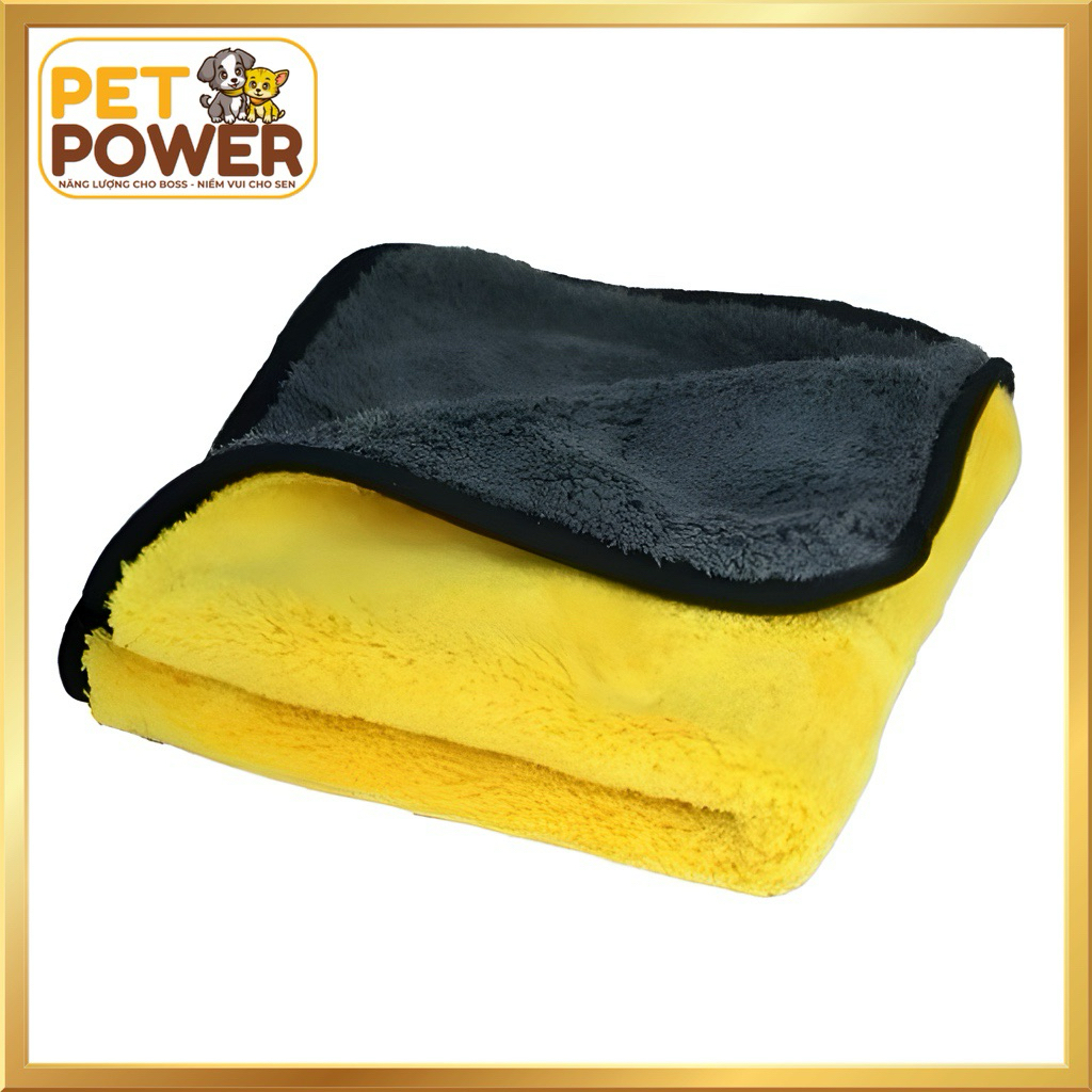 Khăn Lau Đa Năng Microfiber Siêu Thấm Siêu Mịn – Không Xù Lông, Tắm Chó Mèo & Lau Xe Ô Tô