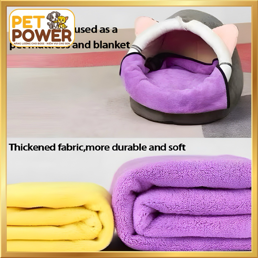Khăn Lau Đa Năng Microfiber Siêu Thấm Siêu Mịn – Không Xù Lông, Tắm Chó Mèo & Lau Xe Ô Tô