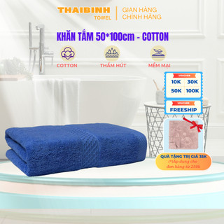 Khăn Tắm cỡ vừa 50x100cm THAI BINH TOWEL 100% Cotton Mềm mại, Không Xổ Lông, Không Phai L3