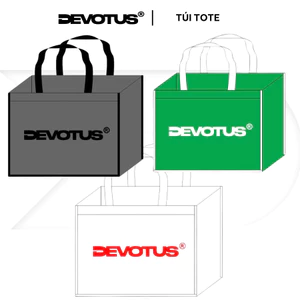 Túi vải không dệt mỏng nhẹ Local Brand Unisex Devotus màu trắng