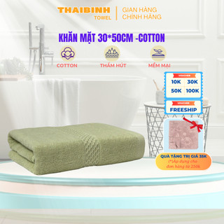 Khăn Mặt 30x50cm THAI BINH TOWEL Cotton 100% Mềm Mại Siêu Thấm Hút Không Xù Bông L1
