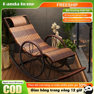 Ghế bập bênh thư giãn tiện lợi khung thép dày dặn Cho người già nghỉ trưa phòng khách ban công