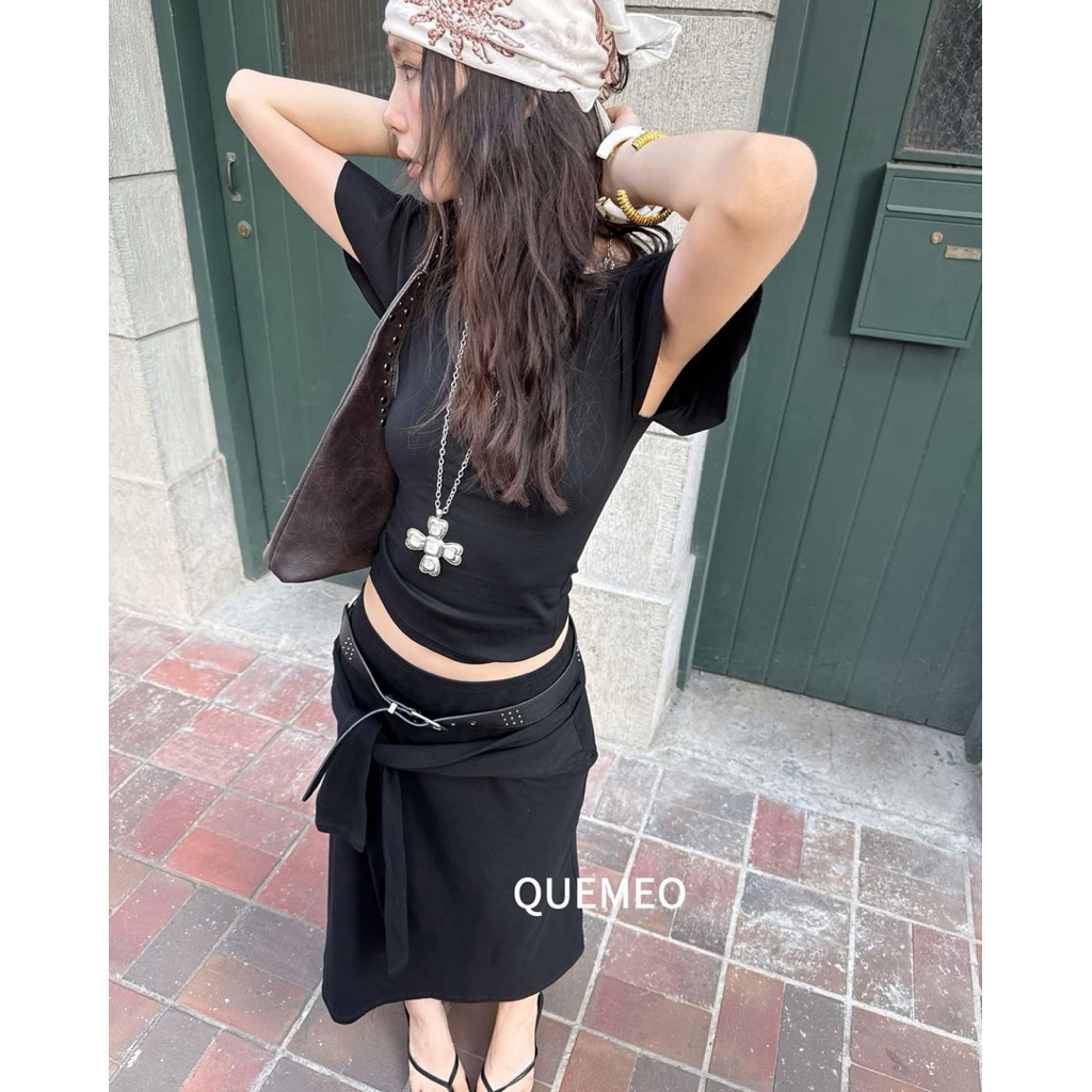Dây Chuyền Thiết Kế Chữ Thập Gothic QUEMEO Vòng Cổ Bằng Thép Cao Cấp Thời Trang