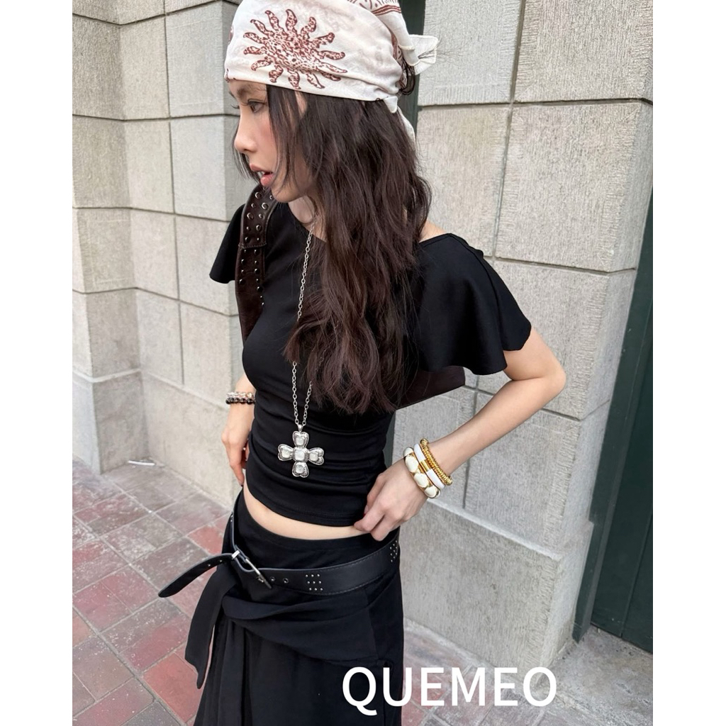Dây Chuyền Thiết Kế Chữ Thập Gothic QUEMEO Vòng Cổ Bằng Thép Cao Cấp Thời Trang