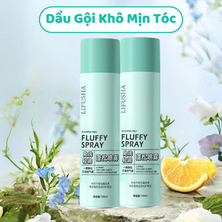 Dầu Gội Khô Lifusha Fluffy Spray 150ml | Dry Shampoo Hút Dầu Tóc Bết Tạo Phồng Làm Sạch Tóc Nhanh