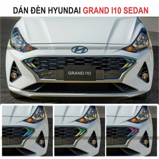 Decal dán đèn demi Grand I10 2022 bản sedan, Decal chất liệu cao cấp, không phai màu, không thấm nước