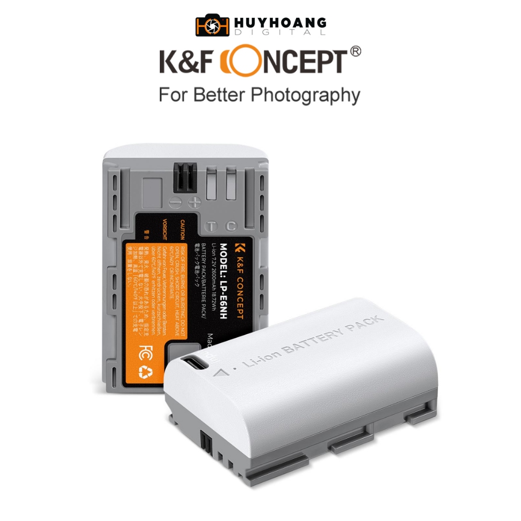 Pin máy ảnh K&F CONCEPT LP-E6 2600mAh Sạc trực tiếp vào pin | KF28 ...