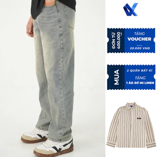 Quần Jeans HAVEN'S wash màu vintage dáng suông ống đứng form regular fit bản thường - havenstyle