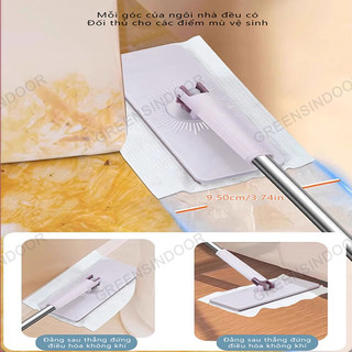 Cây Lau Kẹp Khăn Lau Nhà, Lau Bàn Bếp Không Cần Giặt Không Chạm Tay GREENSINDOOR Size 25cm