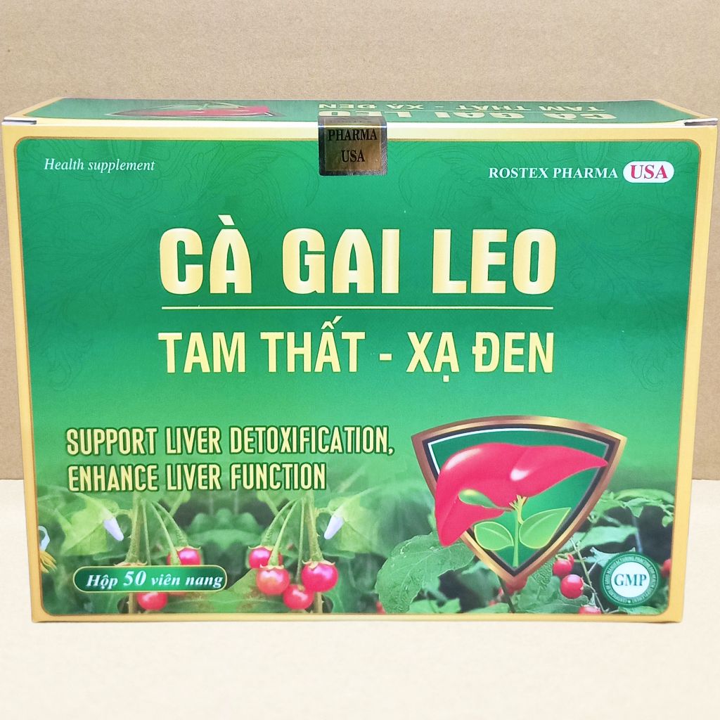 Combo 3 Hộp Cà Gai Leo Tam Thất - Xạ Đen Vỉ - Rostex - Vinaphar - Vitamin Chữa Lành