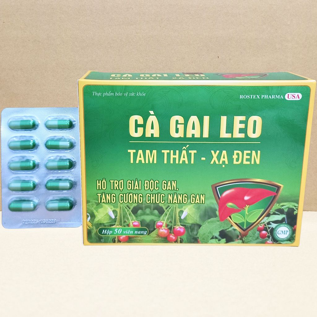 Combo 3 Hộp Cà Gai Leo Tam Thất - Xạ Đen Vỉ - Rostex - Vinaphar - Vitamin Chữa Lành