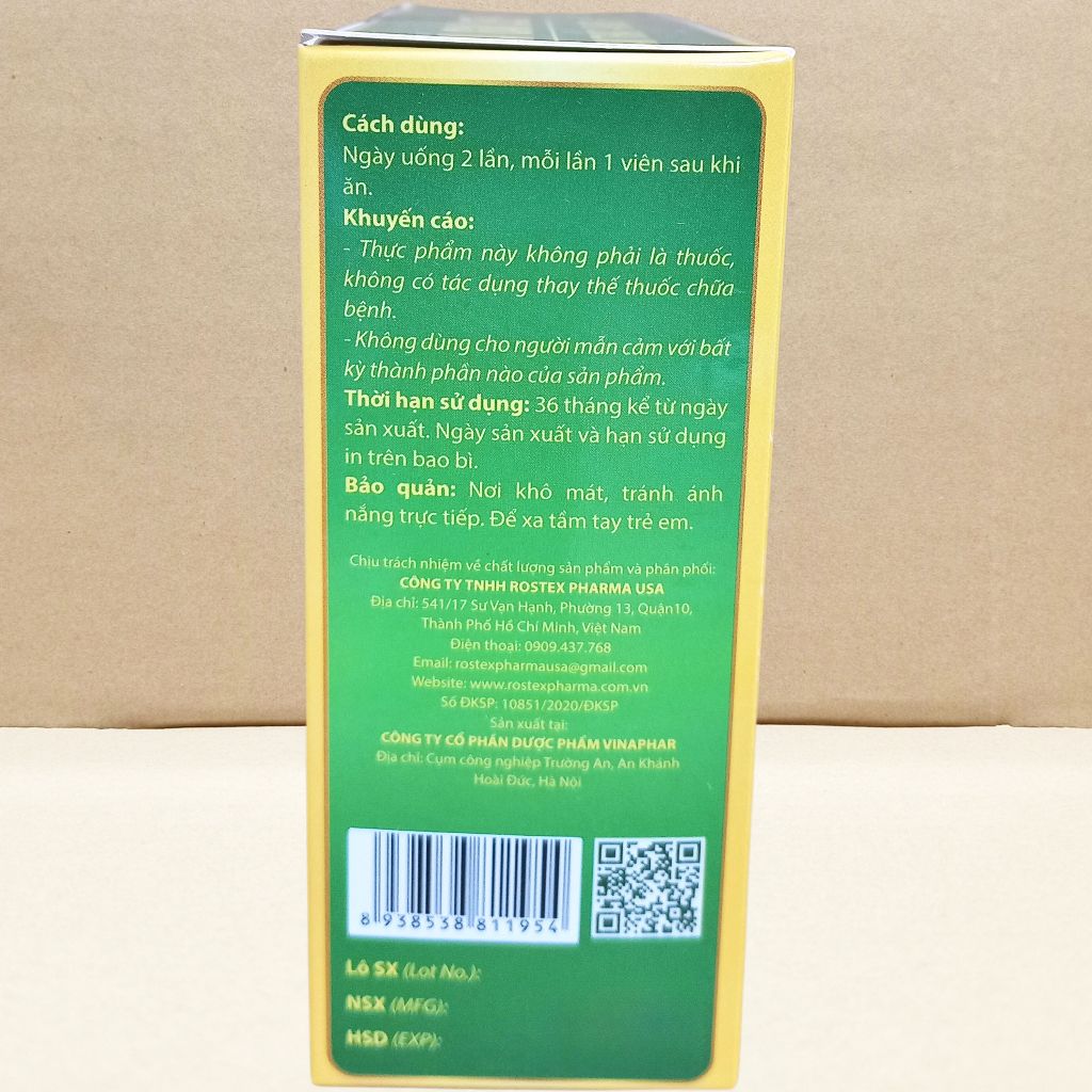 Combo 3 Hộp Cà Gai Leo Tam Thất - Xạ Đen Vỉ - Rostex - Vinaphar - Vitamin Chữa Lành