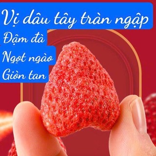100gr Ăn vặt healthy dâu tây sấy thăng hoa,dâu tây sấy giòn,hàng loại 1,trái siêu to.