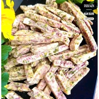 300gr Khoai môn sấy mắm hành,món ăn vặt độc đáo.Kết hợp độc đáo bùi béo khoai môn và vị đặc trưng mắm hành